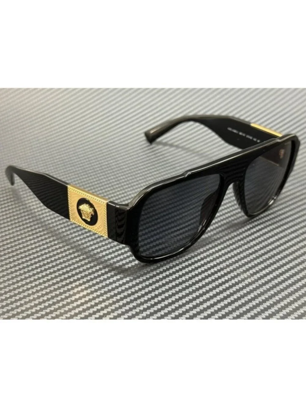 New Versace Men Black Sunglasses 57-18-140